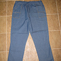 Nadmrn kalhoty s gumou dmsk i pnsk - Nadmrn kalhoty s gumou v pase z letnho koilovho denimu
